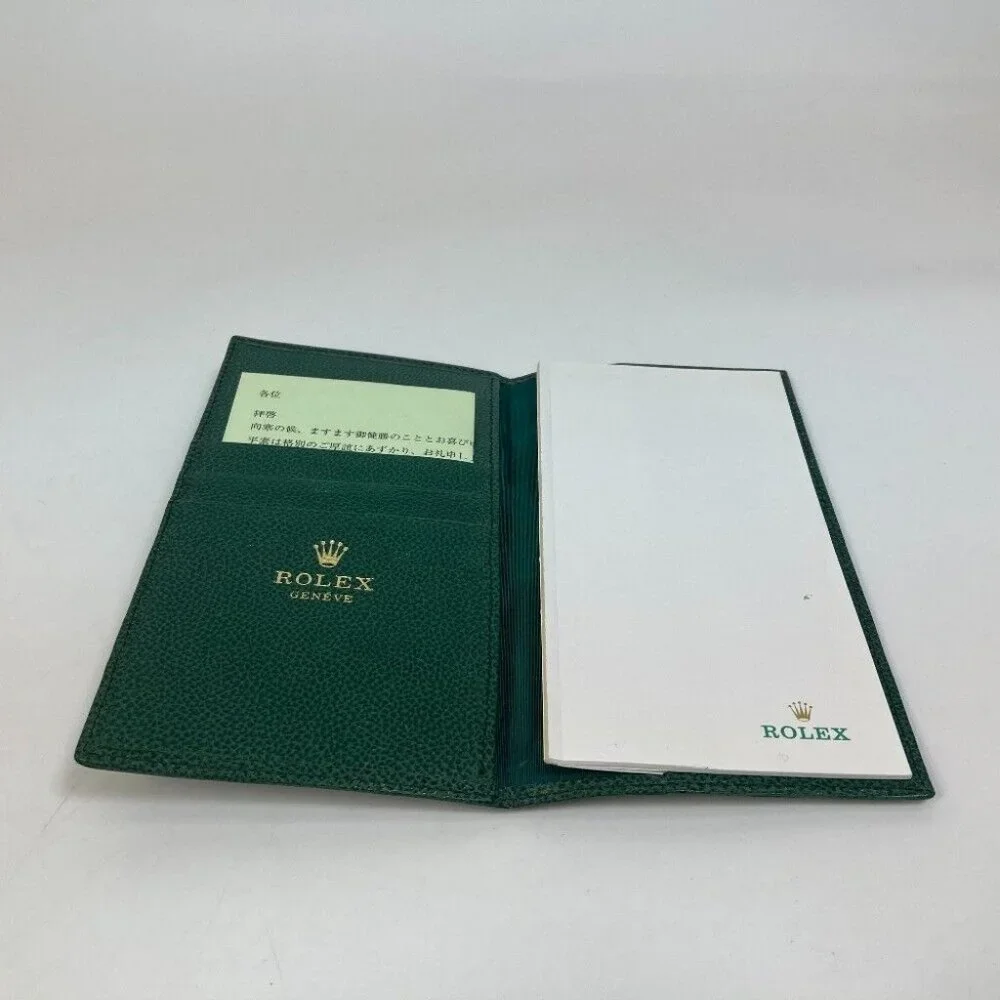 ROLEX logo Notebook notebook stationery Notebook Leather Green